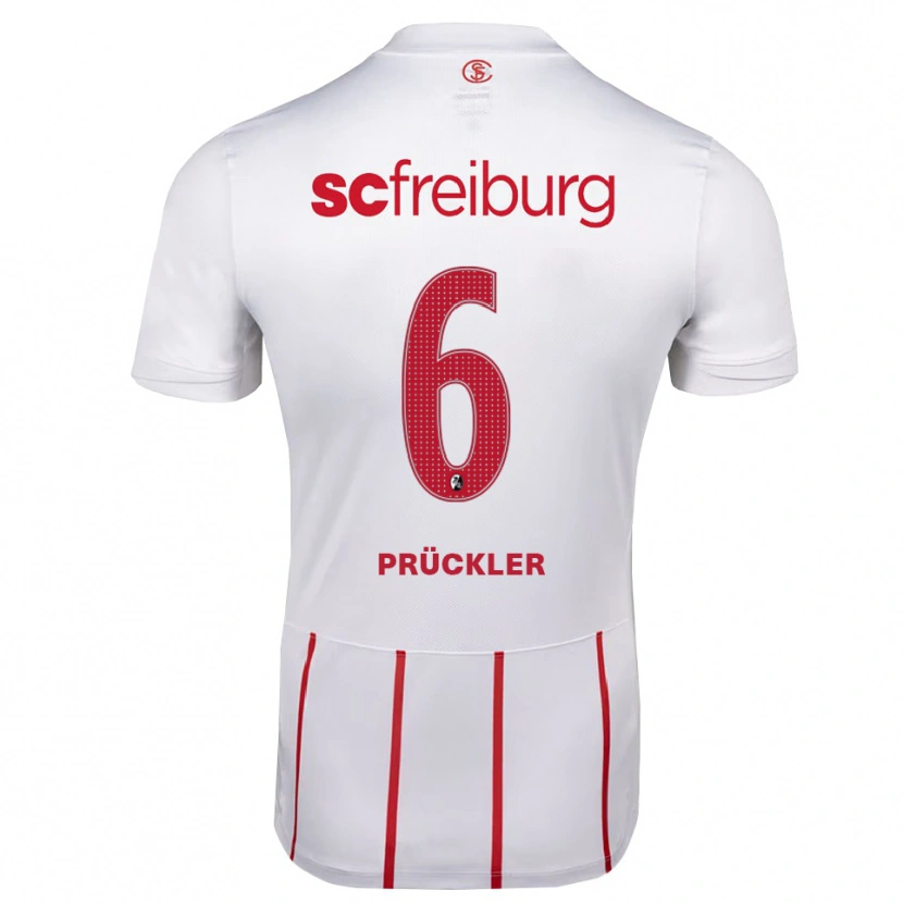 Danxen Herren Moritz Prückler #6 Weiß Rot Gelb Auswärtstrikot Trikot 2026/27 T-Shirt
