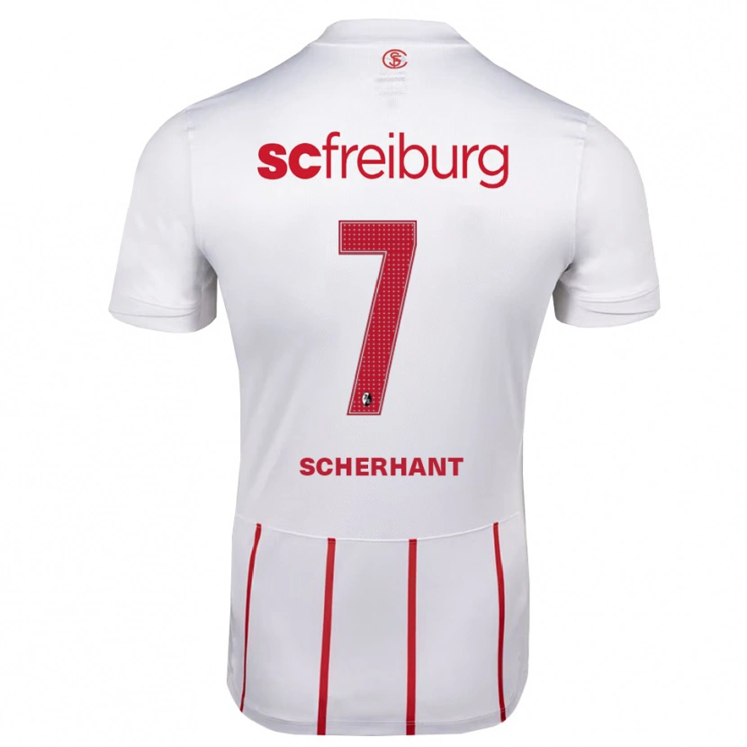 Danxen Herren Derry Scherhant #7 Weiß Rot Gelb Auswärtstrikot Trikot 2026/27 T-Shirt