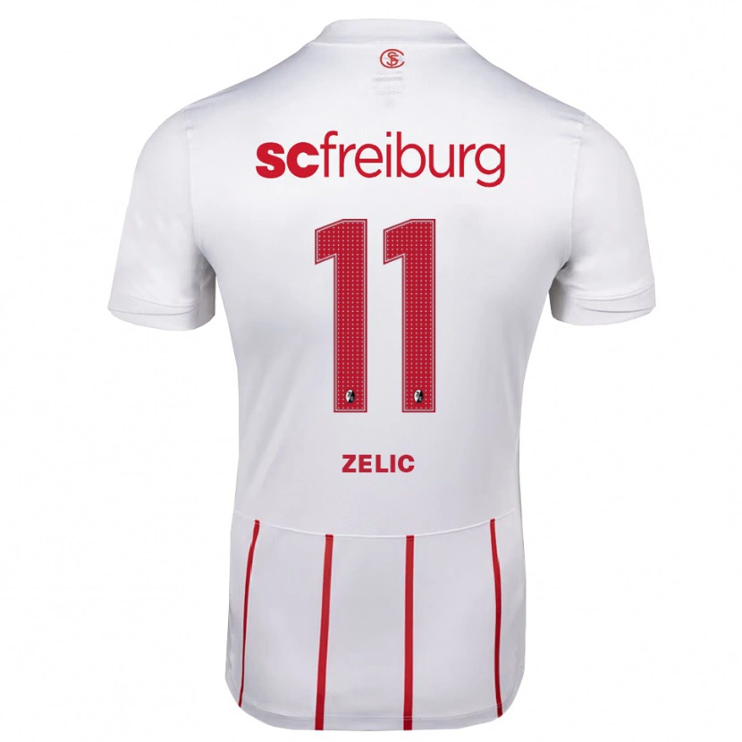 Danxen Herren Mateo Zelic #11 Weiß Rot Gelb Auswärtstrikot Trikot 2026/27 T-Shirt