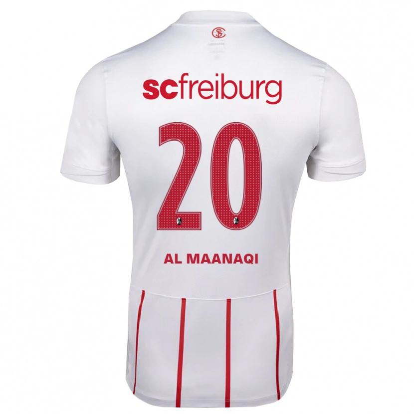 Danxen Herren Jawad Al Maanaqi #20 Weiß Rot Gelb Auswärtstrikot Trikot 2026/27 T-Shirt