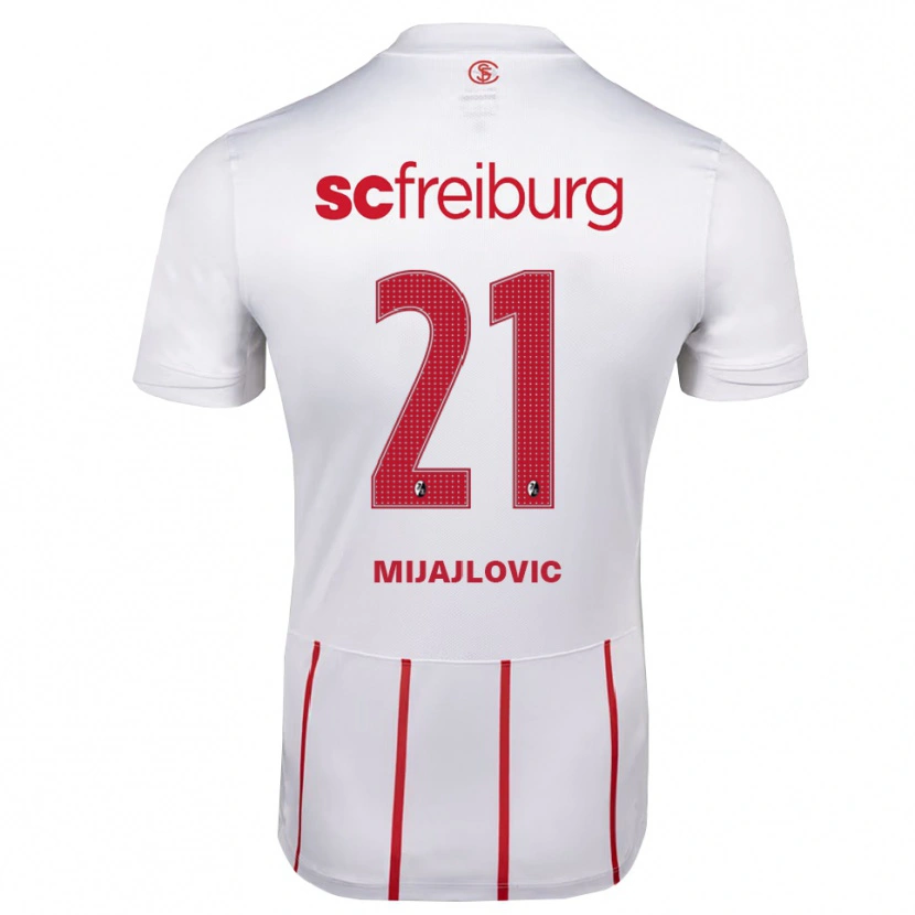Danxen Herren Mladen Mijajlovic #21 Weiß Rot Gelb Auswärtstrikot Trikot 2026/27 T-Shirt