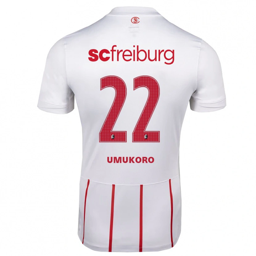 Danxen Herren Jayden Umukoro #22 Weiß Rot Gelb Auswärtstrikot Trikot 2026/27 T-Shirt