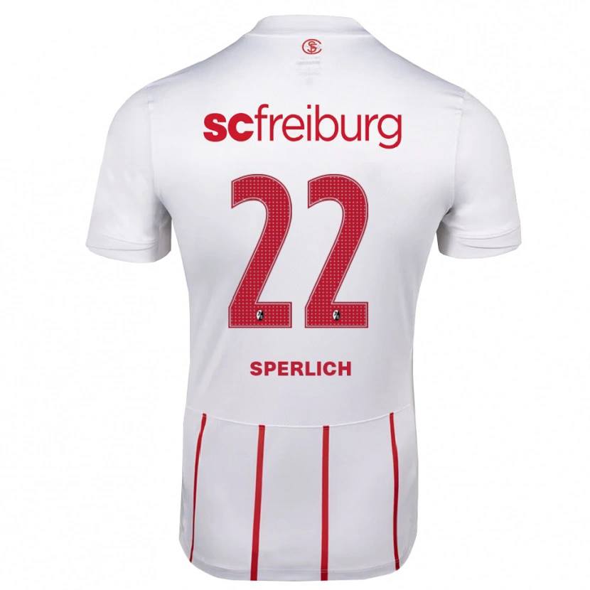 Danxen Herren Nino Sperlich #22 Weiß Rot Gelb Auswärtstrikot Trikot 2026/27 T-Shirt