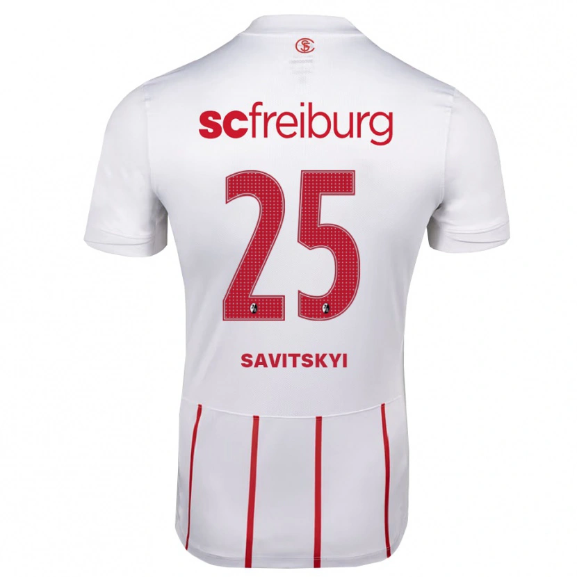 Danxen Herren Kiril Savitskyi #25 Weiß Rot Gelb Auswärtstrikot Trikot 2026/27 T-Shirt