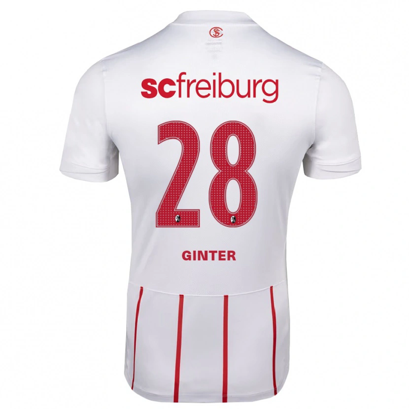 Danxen Herren Matthias Ginter #28 Weiß Rot Gelb Auswärtstrikot Trikot 2026/27 T-Shirt