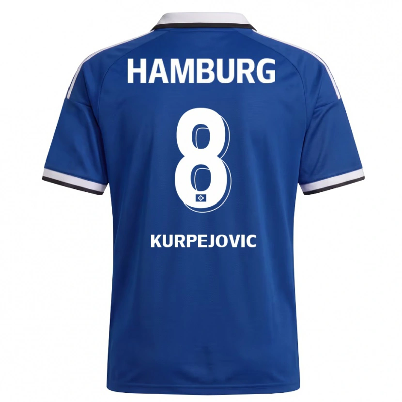 Danxen Herren Emin Kurpejovic #8 Weiß Blau Auswärtstrikot Trikot 2026/27 T-Shirt