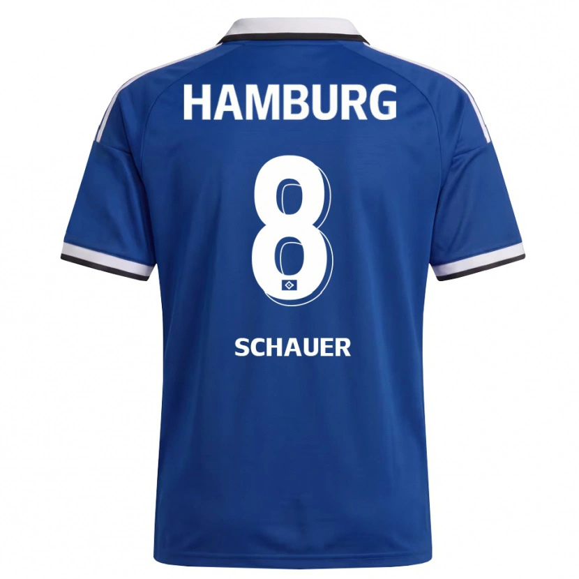 Danxen Herren Martin Schauer #8 Weiß Blau Auswärtstrikot Trikot 2026/27 T-Shirt