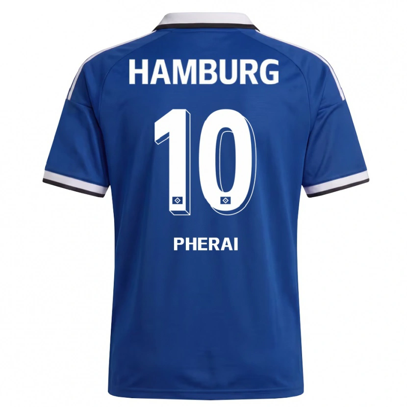 Danxen Herren Immanuel Pherai #10 Weiß Blau Auswärtstrikot Trikot 2026/27 T-Shirt