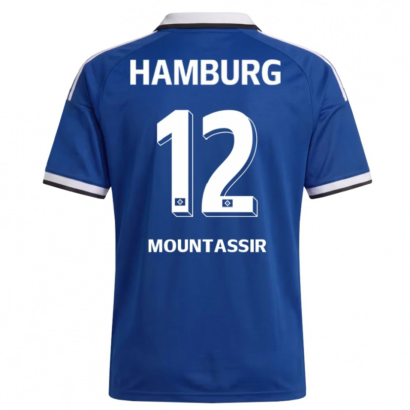 Danxen Herren Youssef Mountassir #12 Weiß Blau Auswärtstrikot Trikot 2026/27 T-Shirt