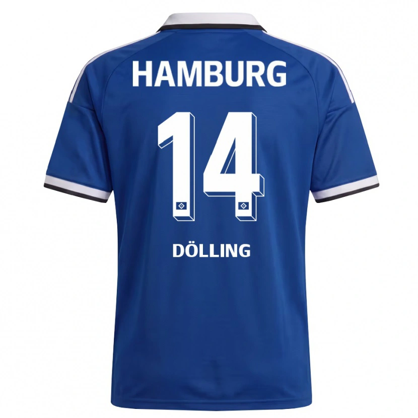 Danxen Herren Titus Dölling #14 Weiß Blau Auswärtstrikot Trikot 2026/27 T-Shirt