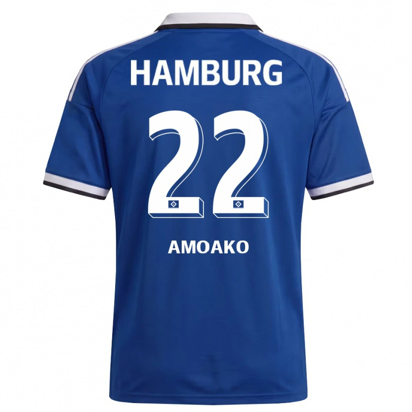 Danxen Herren Kofi Amoako #22 Weiß Blau Auswärtstrikot Trikot 2026/27 T-Shirt