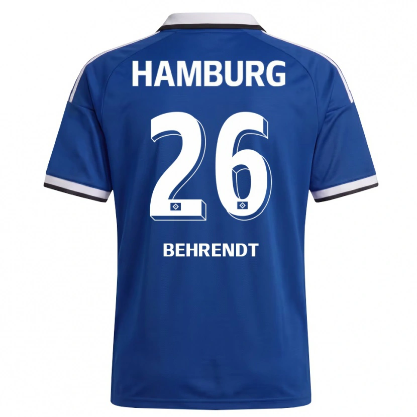 Danxen Herren Marlon Behrendt #26 Weiß Blau Auswärtstrikot Trikot 2026/27 T-Shirt