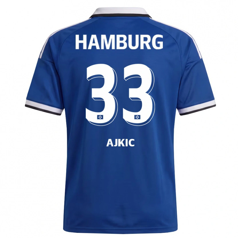 Danxen Herren Selim Ajkic #33 Weiß Blau Auswärtstrikot Trikot 2026/27 T-Shirt
