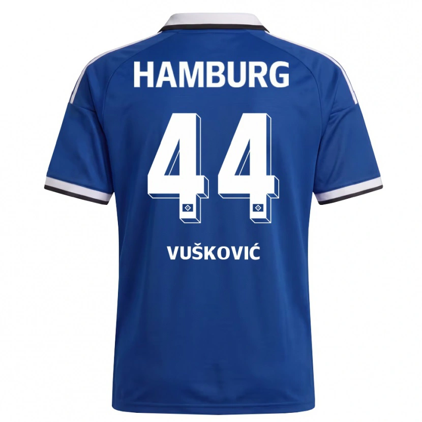 Danxen Herren Mario Vuskovic #44 Weiß Blau Auswärtstrikot Trikot 2026/27 T-Shirt