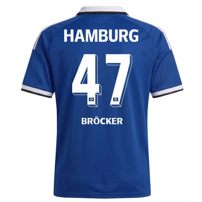 Danxen Herren Mads Bröcker #47 Weiß Blau Auswärtstrikot Trikot 2026/27 T-Shirt