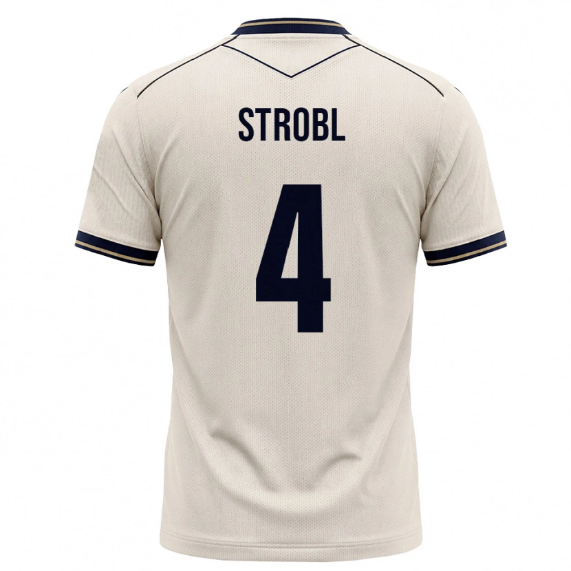 Danxen Herren Lars Strobl #4 Creme Tiefblau Auswärtstrikot Trikot 2026/27 T-Shirt