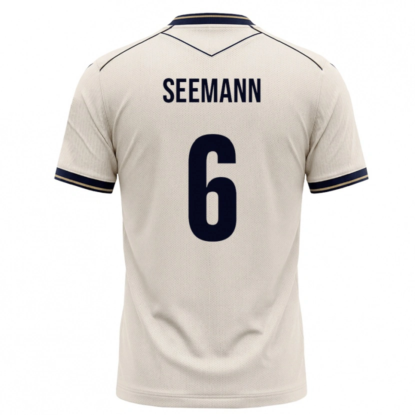 Danxen Herren Elias Seemann #6 Creme Tiefblau Auswärtstrikot Trikot 2026/27 T-Shirt