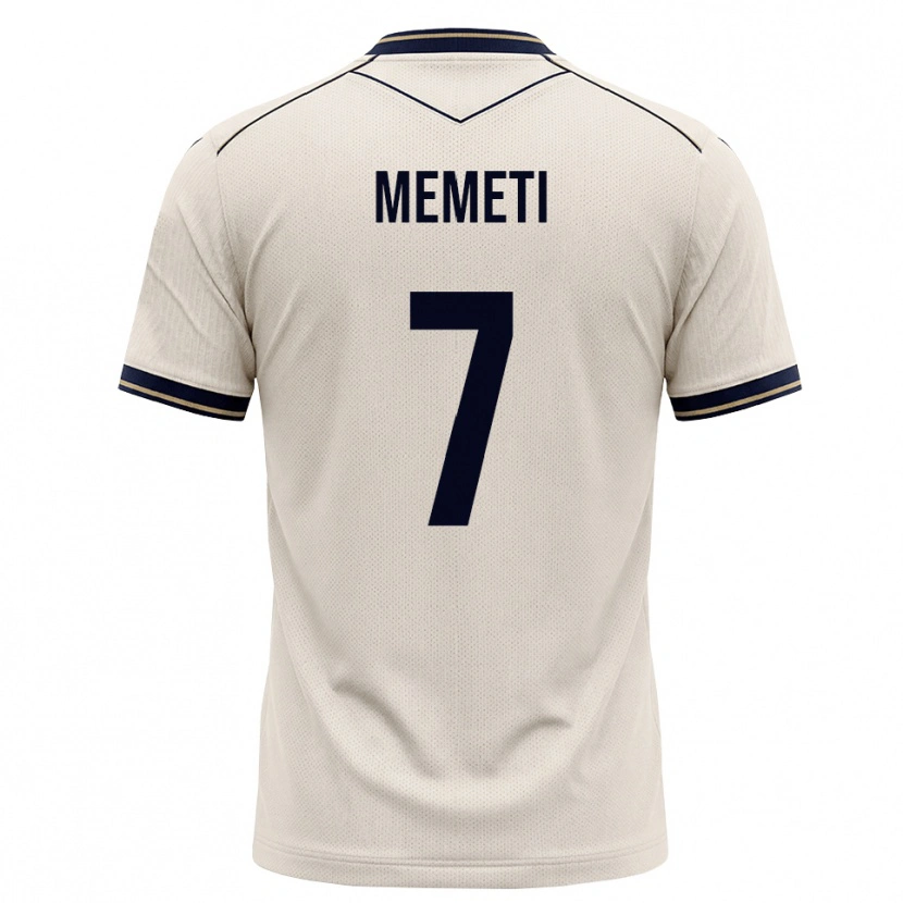 Danxen Herren Erëleta Memeti #7 Creme Tiefblau Auswärtstrikot Trikot 2026/27 T-Shirt