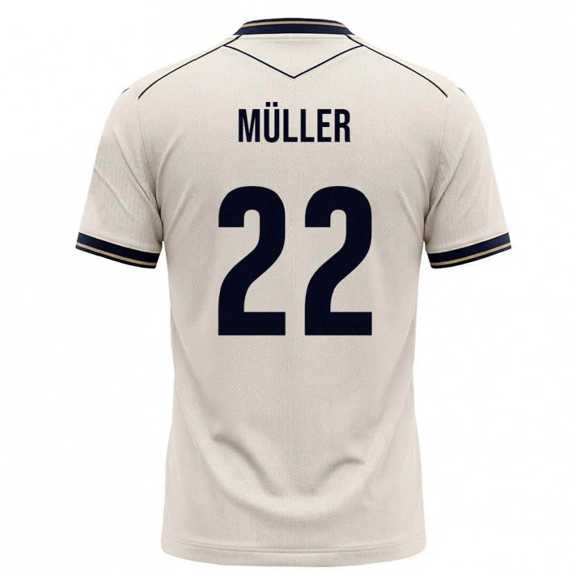 Danxen Herren Tim Müller #22 Creme Tiefblau Auswärtstrikot Trikot 2026/27 T-Shirt