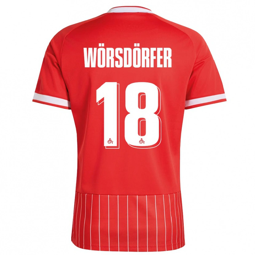 Danxen Herren Len Wörsdörfer #18 Rot Weiß Grün Auswärtstrikot Trikot 2026/27 T-Shirt
