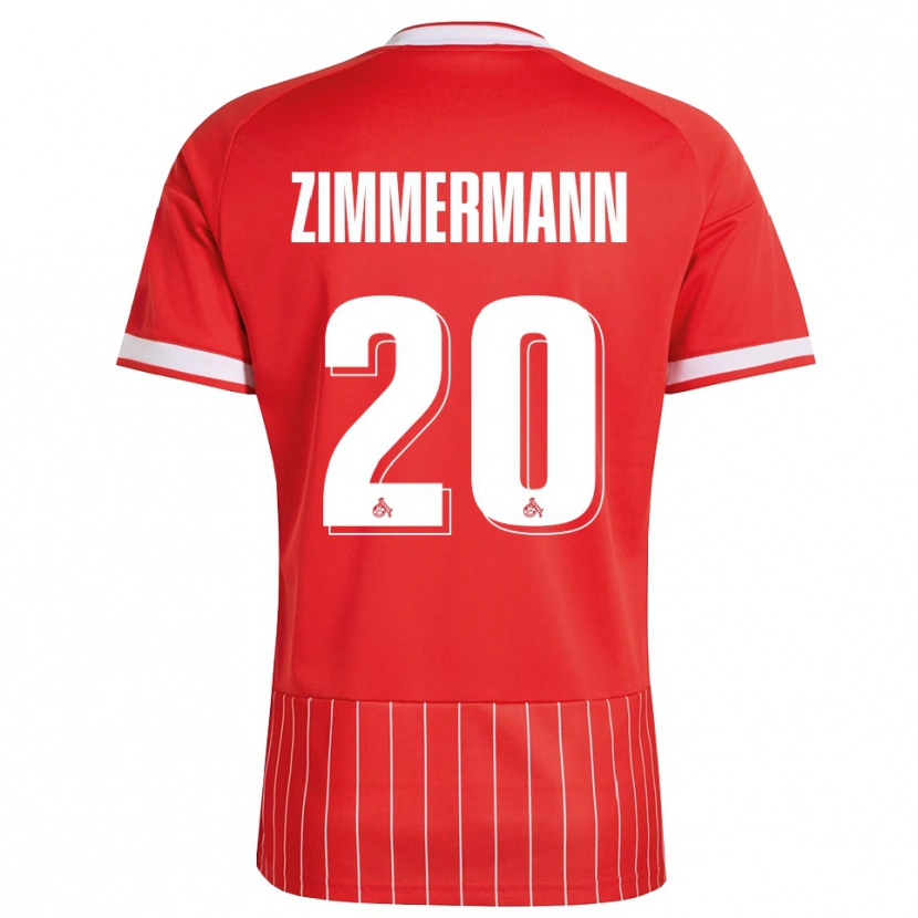 Danxen Herren Nick Zimmermann #20 Rot Weiß Grün Auswärtstrikot Trikot 2026/27 T-Shirt