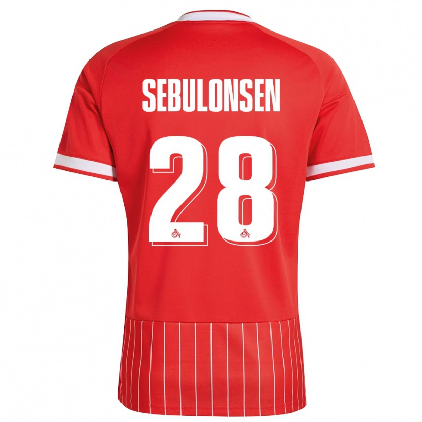 Danxen Herren Sebastian Sebulonsen #28 Rot Weiß Grün Auswärtstrikot Trikot 2026/27 T-Shirt