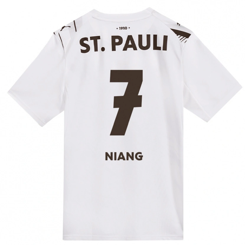 Danxen Herren Youssoupha Niang #7 Kaffee Weiß Rot Auswärtstrikot Trikot 2026/27 T-Shirt