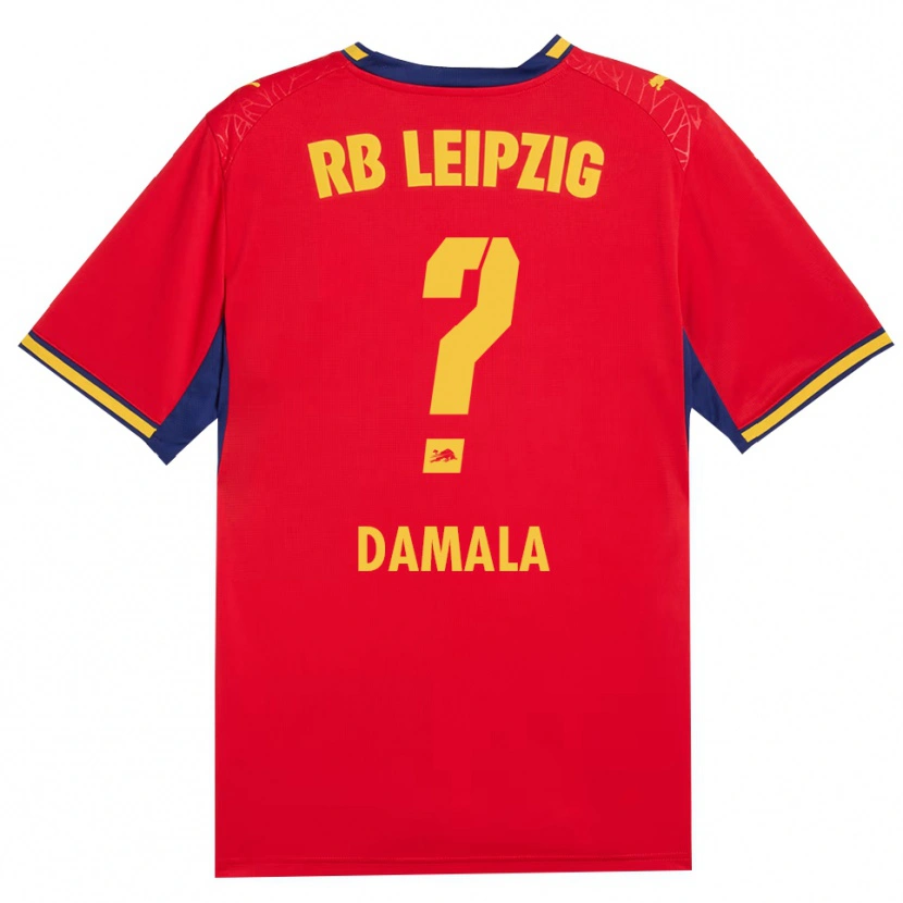 Danxen Herren Bilal Damala #0 Rot Gelb Königsblau Auswärtstrikot Trikot 2026/27 T-Shirt