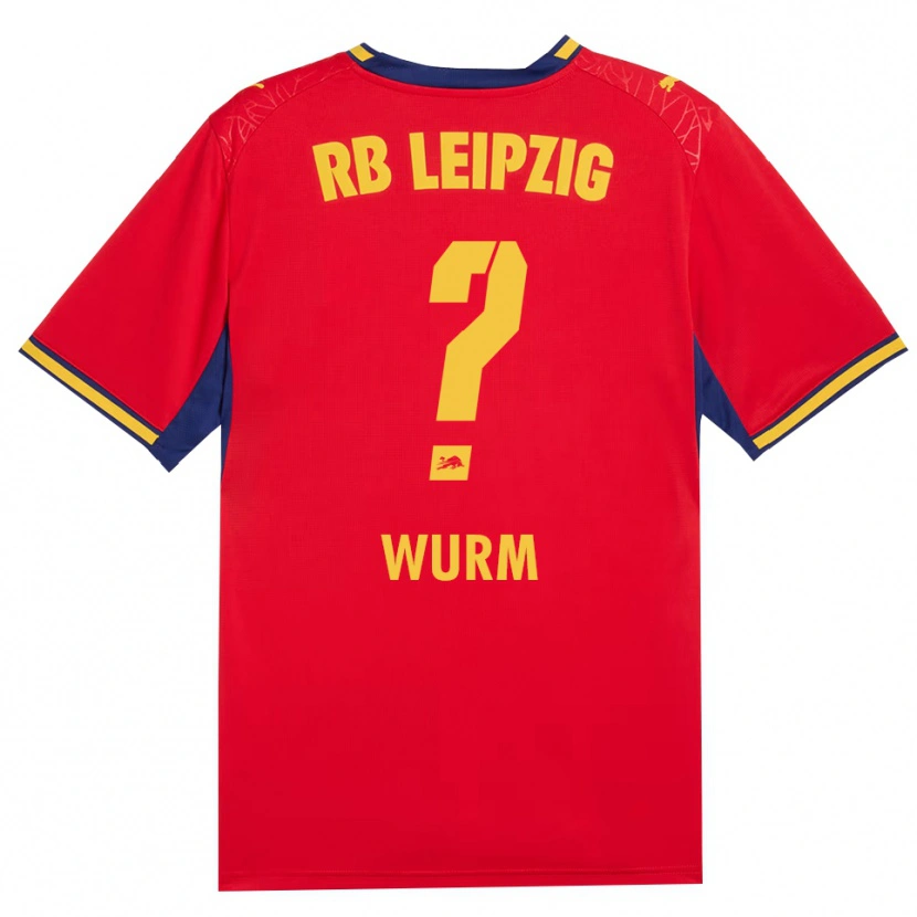 Danxen Herren Simon Wurm #0 Rot Gelb Königsblau Auswärtstrikot Trikot 2026/27 T-Shirt