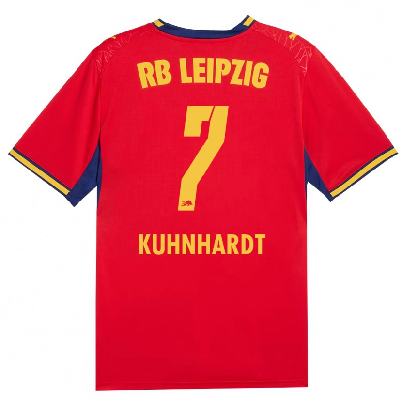 Danxen Herren Paul Kühnhardt #7 Rot Gelb Königsblau Auswärtstrikot Trikot 2026/27 T-Shirt