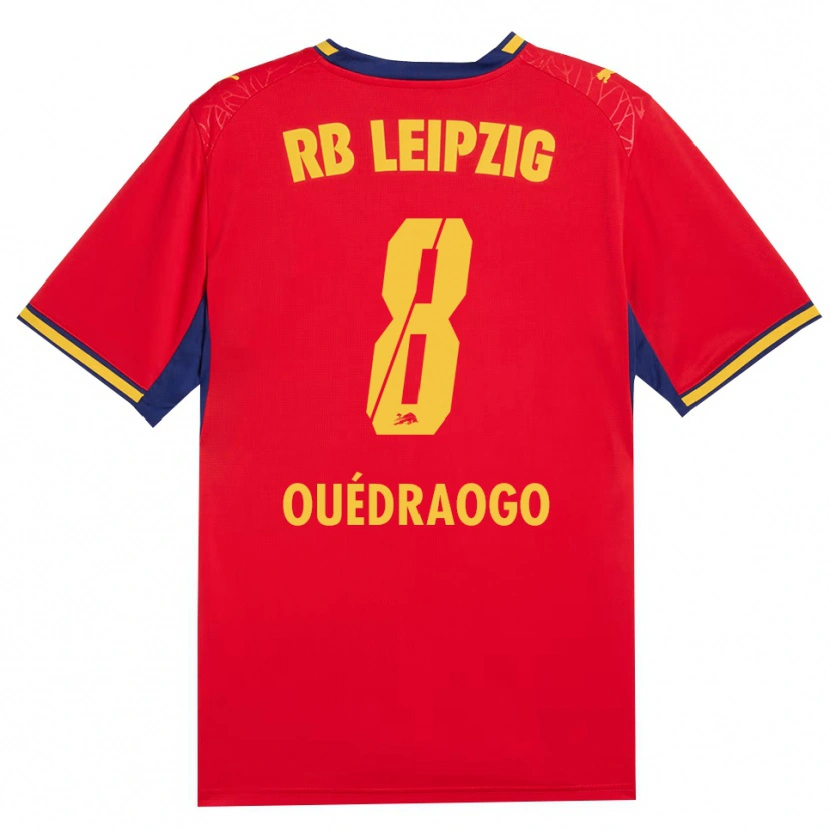 Danxen Herren Assan Ouédraogo #8 Rot Gelb Königsblau Auswärtstrikot Trikot 2026/27 T-Shirt