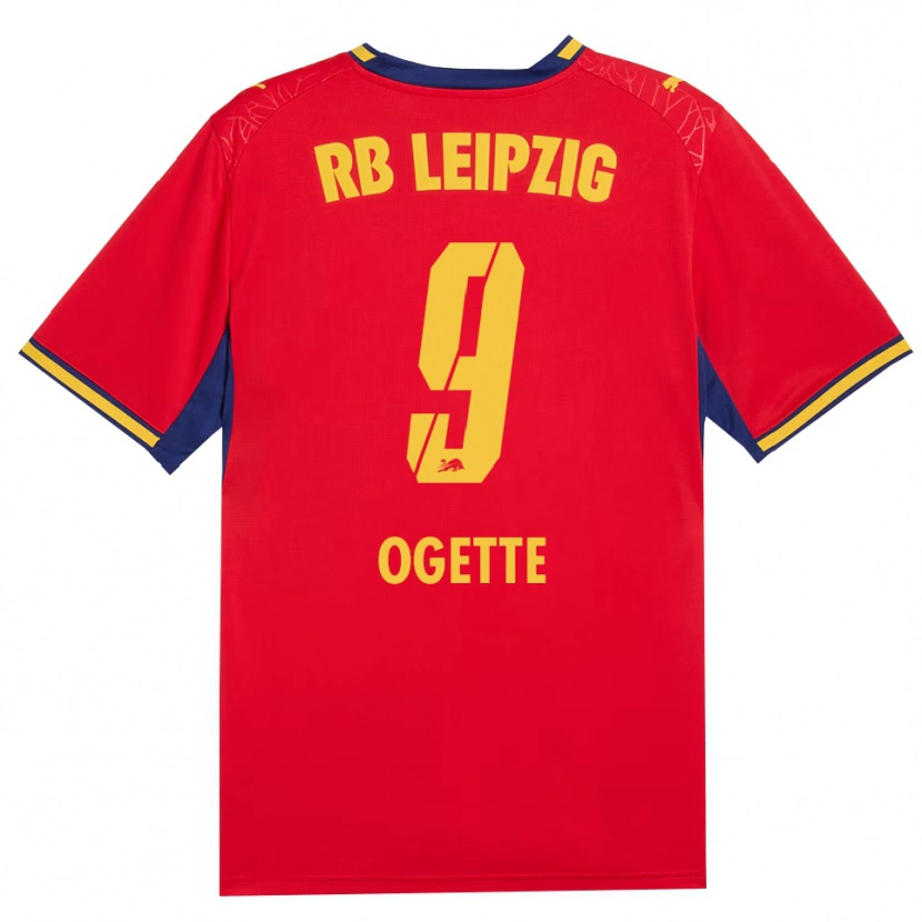 Danxen Herren Israel Ogette #9 Rot Gelb Königsblau Auswärtstrikot Trikot 2026/27 T-Shirt
