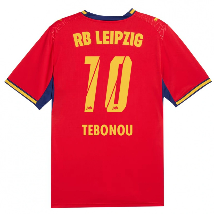 Danxen Herren Manchour Tebonou #10 Rot Gelb Königsblau Auswärtstrikot Trikot 2026/27 T-Shirt