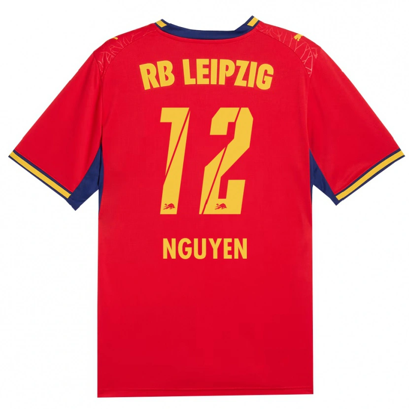 Danxen Herren Vu Nguyen #12 Rot Gelb Königsblau Auswärtstrikot Trikot 2026/27 T-Shirt