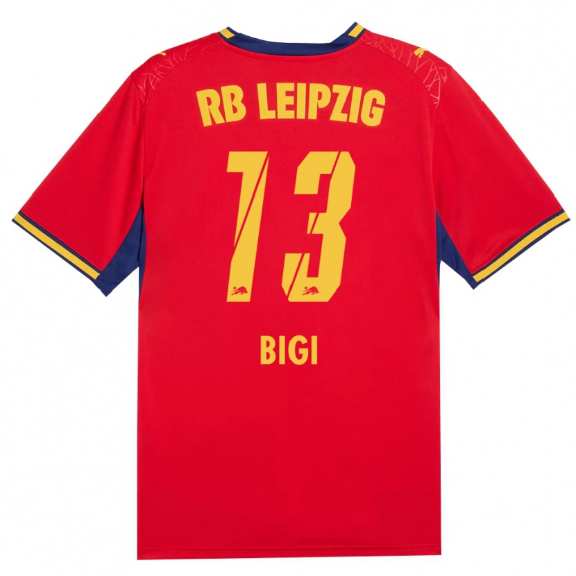 Danxen Herren Samim Bigi #13 Rot Gelb Königsblau Auswärtstrikot Trikot 2026/27 T-Shirt