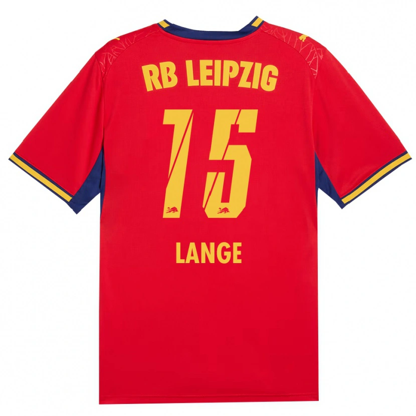 Danxen Herren Oskar Lange #15 Rot Gelb Königsblau Auswärtstrikot Trikot 2026/27 T-Shirt