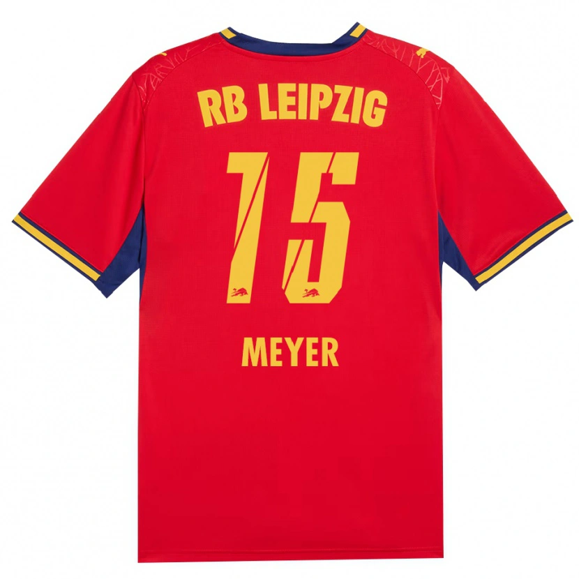 Danxen Herren Tim Meyer #15 Rot Gelb Königsblau Auswärtstrikot Trikot 2026/27 T-Shirt