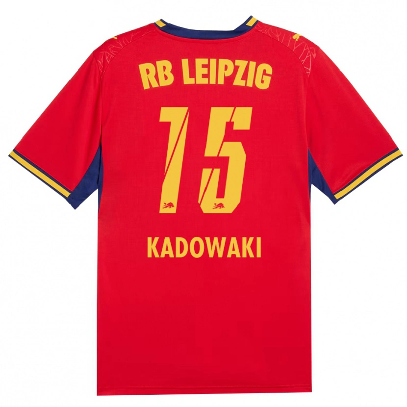 Danxen Herren Mai Kadowaki #15 Rot Gelb Königsblau Auswärtstrikot Trikot 2026/27 T-Shirt