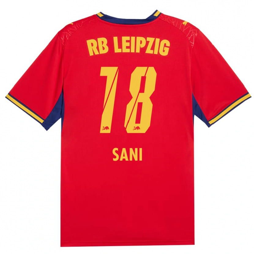 Danxen Herren Suleman Sani #18 Rot Gelb Königsblau Auswärtstrikot Trikot 2026/27 T-Shirt