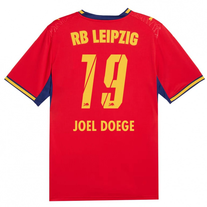 Danxen Herren Louis Joel Doege #19 Rot Gelb Königsblau Auswärtstrikot Trikot 2026/27 T-Shirt