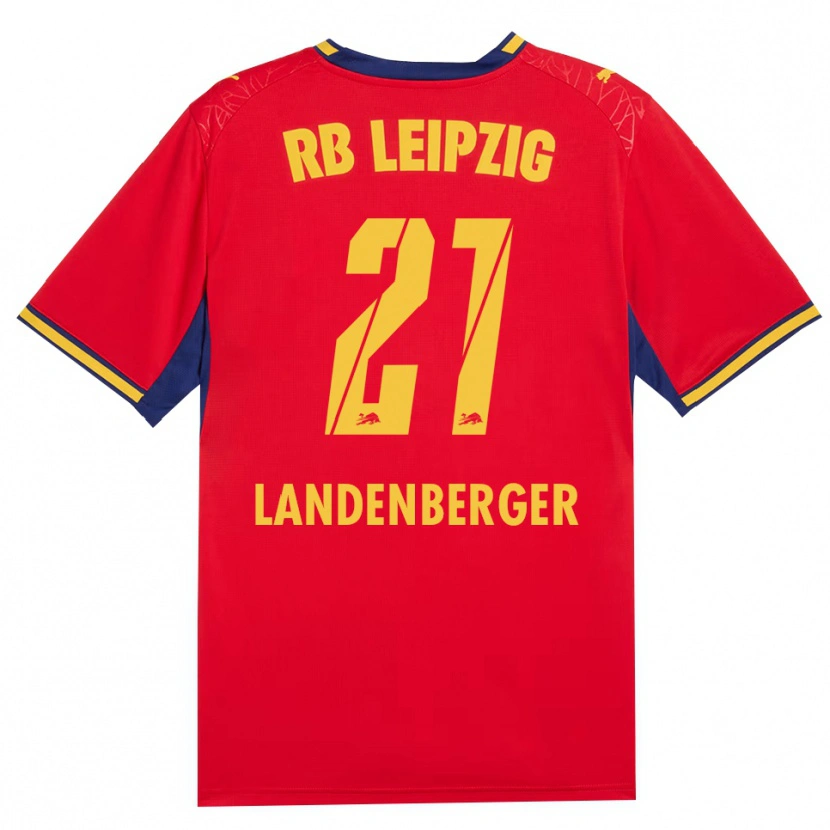 Danxen Herren Julia Landenberger #21 Rot Gelb Königsblau Auswärtstrikot Trikot 2026/27 T-Shirt