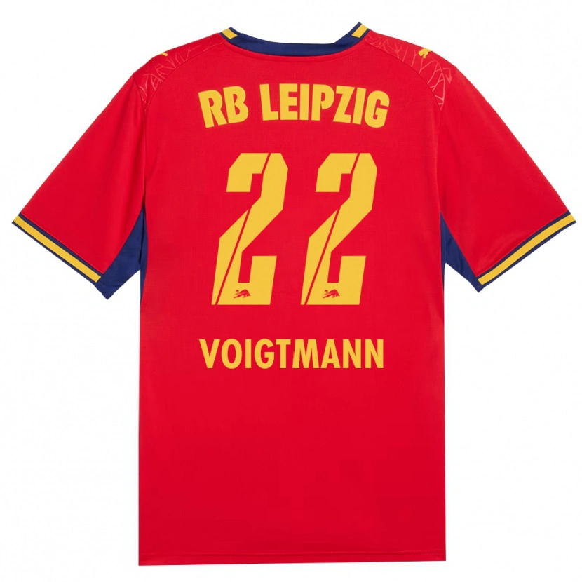 Danxen Herren Alexander Voigtmann #22 Rot Gelb Königsblau Auswärtstrikot Trikot 2026/27 T-Shirt
