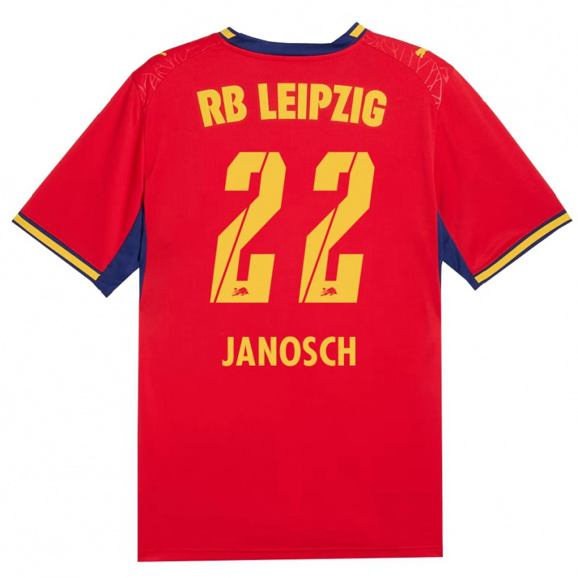 Danxen Herren Luca Janosch #22 Rot Gelb Königsblau Auswärtstrikot Trikot 2026/27 T-Shirt