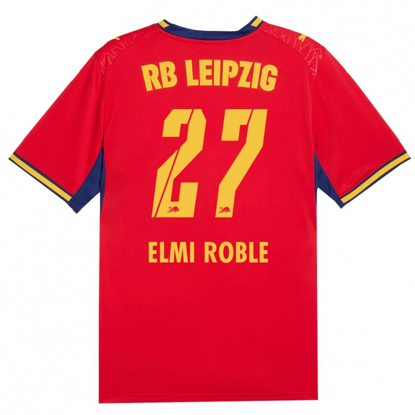 Danxen Herren Alinur Elmi Roble #27 Rot Gelb Königsblau Auswärtstrikot Trikot 2026/27 T-Shirt