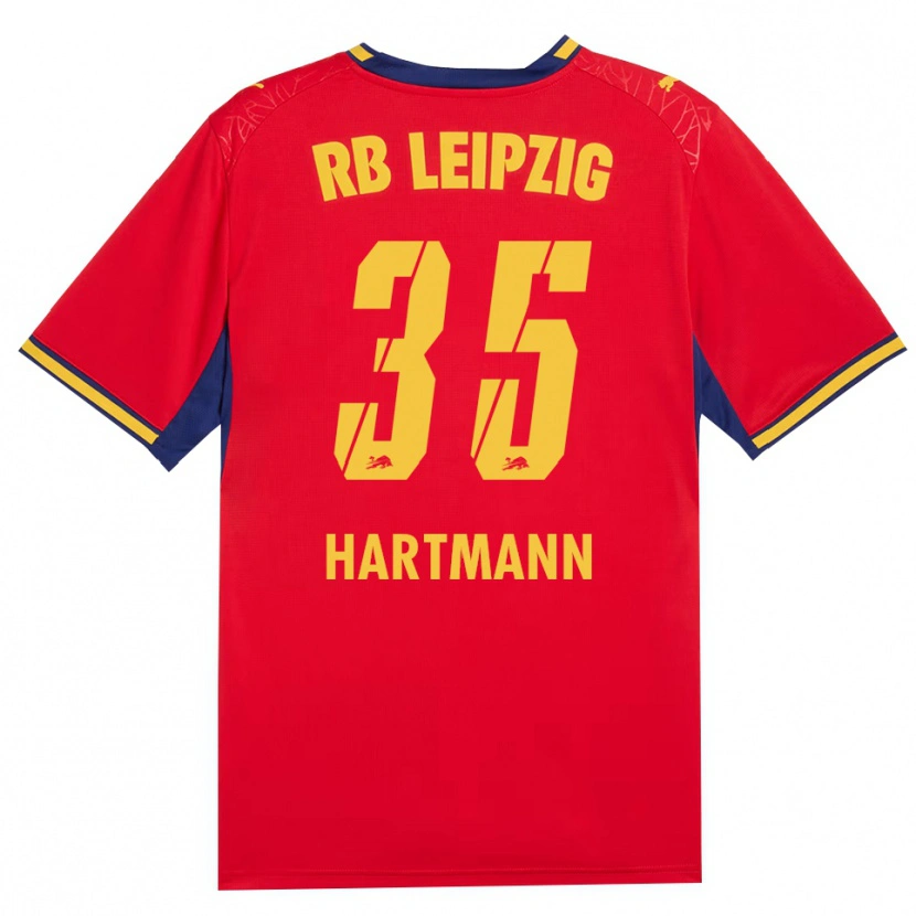 Danxen Herren Fabrice Hartmann #35 Rot Gelb Königsblau Auswärtstrikot Trikot 2026/27 T-Shirt