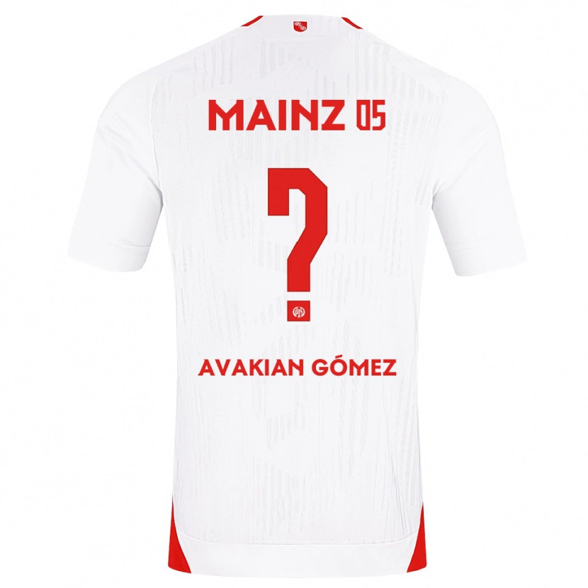 Danxen Herren Román Avakian Gómez #0 Weiß Rot Gelb Auswärtstrikot Trikot 2026/27 T-Shirt
