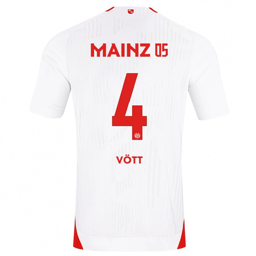 Danxen Herren Jakob Vött #4 Weiß Rot Gelb Auswärtstrikot Trikot 2026/27 T-Shirt