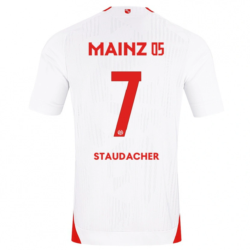 Danxen Herren Leon Staudacher #7 Weiß Rot Gelb Auswärtstrikot Trikot 2026/27 T-Shirt