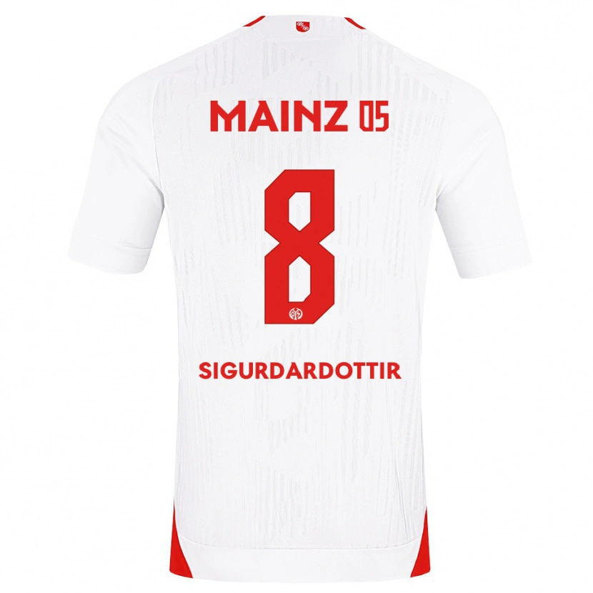 Danxen Herren Heiðrún Sigurðardóttir #8 Weiß Rot Gelb Auswärtstrikot Trikot 2026/27 T-Shirt