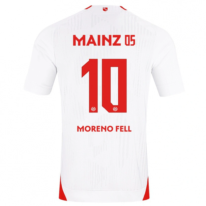 Danxen Herren Fabio Moreno Fell #10 Weiß Rot Gelb Auswärtstrikot Trikot 2026/27 T-Shirt